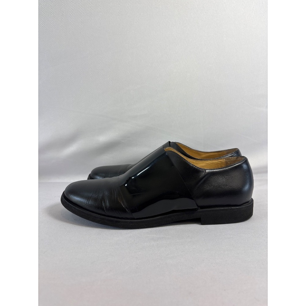 MM6 Maison Martin Margiela Black Patent Leather Slip-On Oxford Loafer Sz 39.5